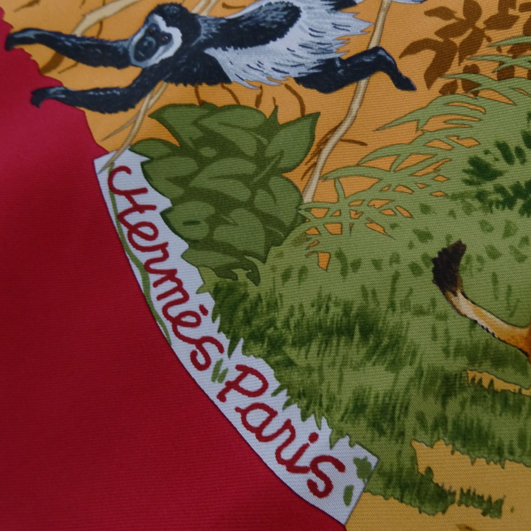 Hermes Africa Scarf 90 100% Silk