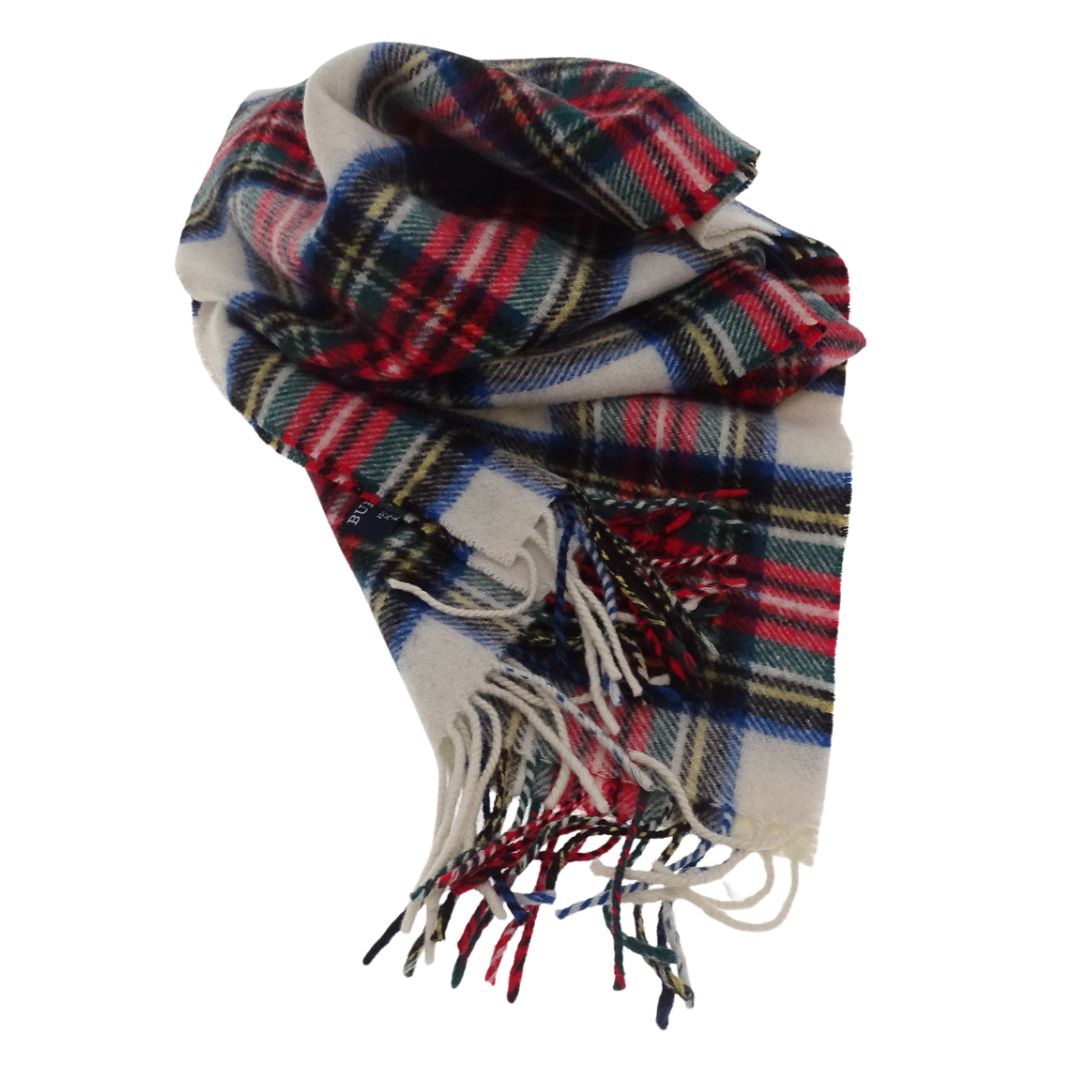 Burberry Scarf Red/Blue/Green/Yellow Check 100% Lambswool