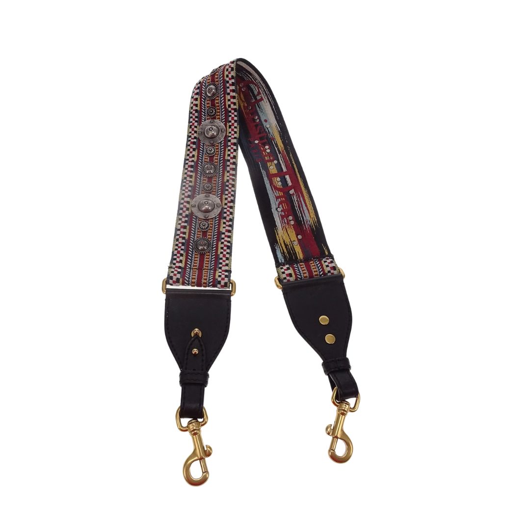 Dior Guitar Strap Embroidered Multicolour SHW