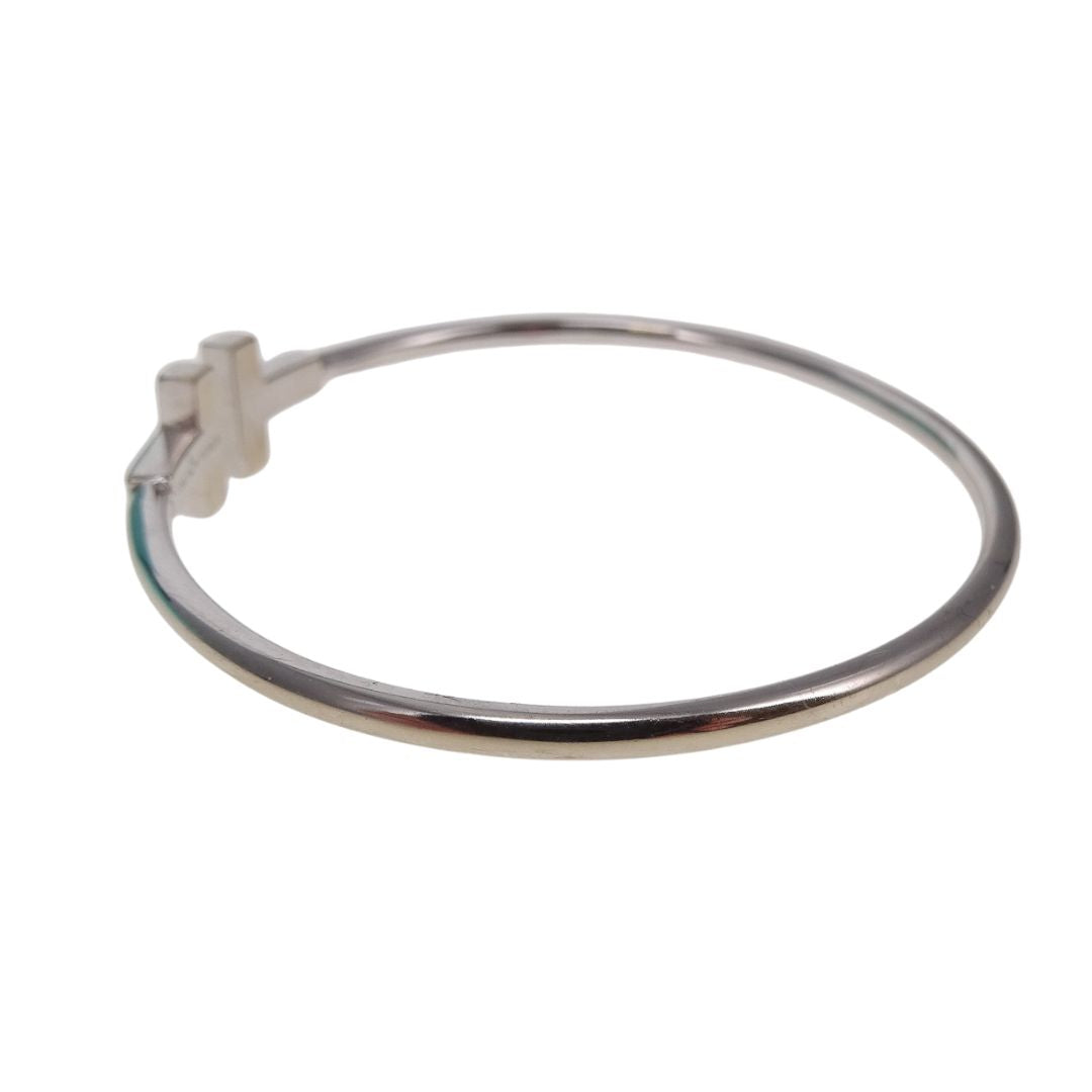 Tiffany & Co T Wire Bracelet 18K White Gold