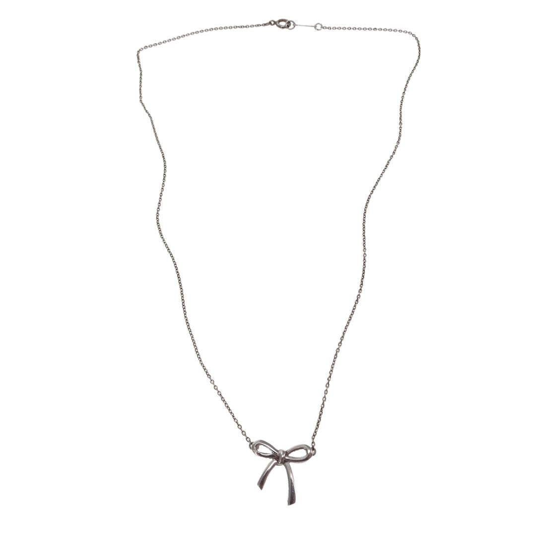 Tiffany & Co Bow Necklace Sterling Silver 925