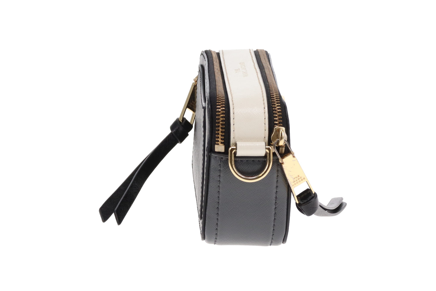 Marc Jacobs The Snapshot Grey & Black With Sparkle Logo Strap