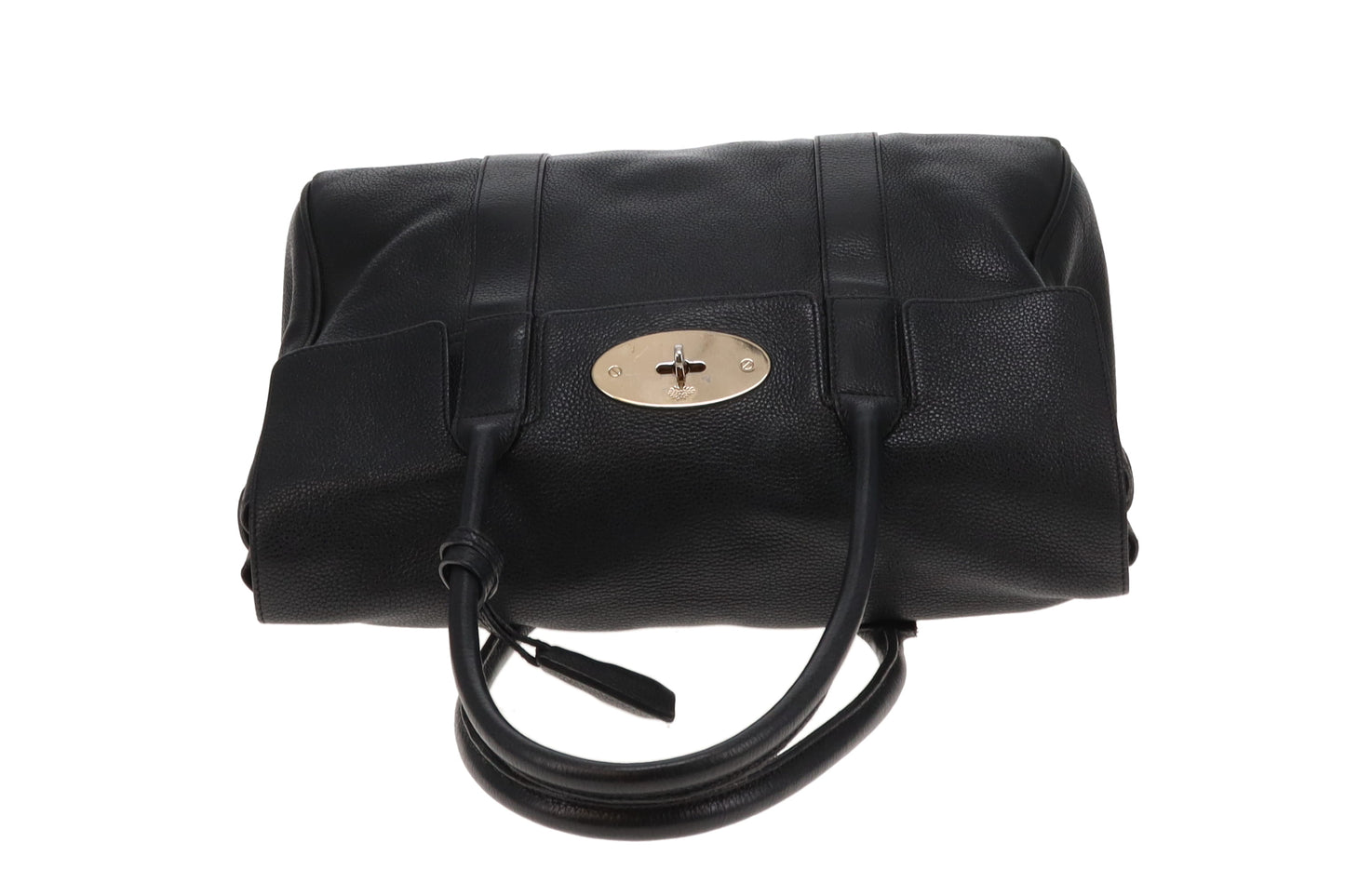 Mulberry Bayswater Black In Grained Leather And Gold Hardware
