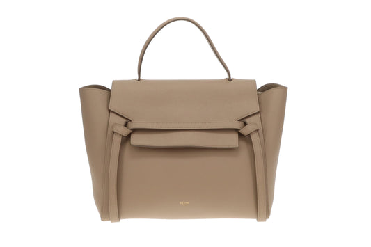 Celine Belt Bag Mini In Grained Calfskin Dune
