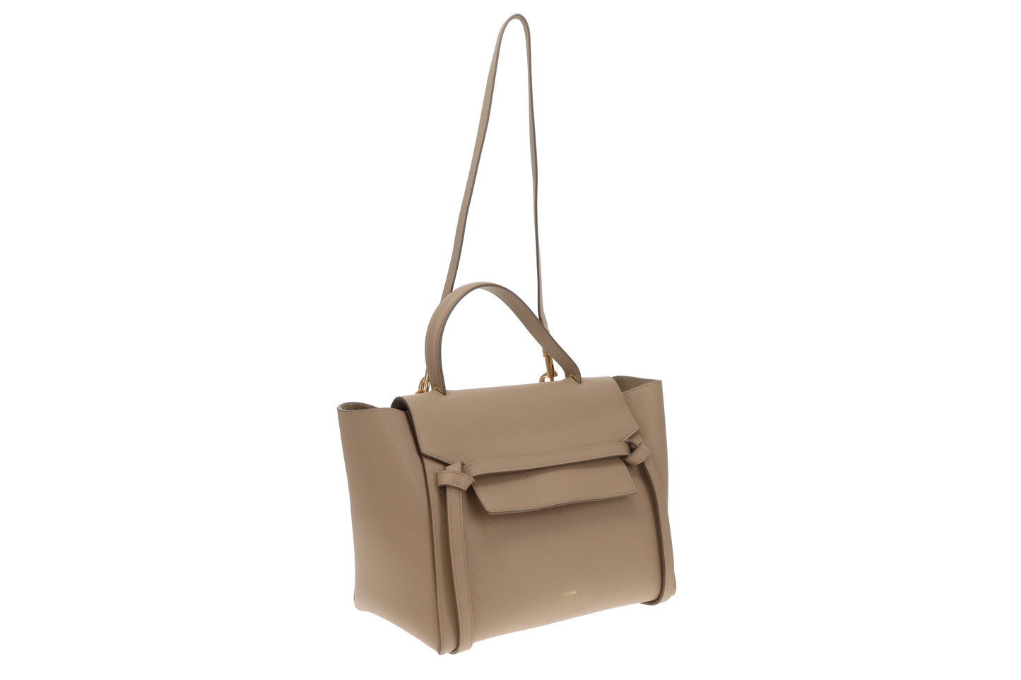 Celine Belt Bag Mini In Grained Calfskin Dune