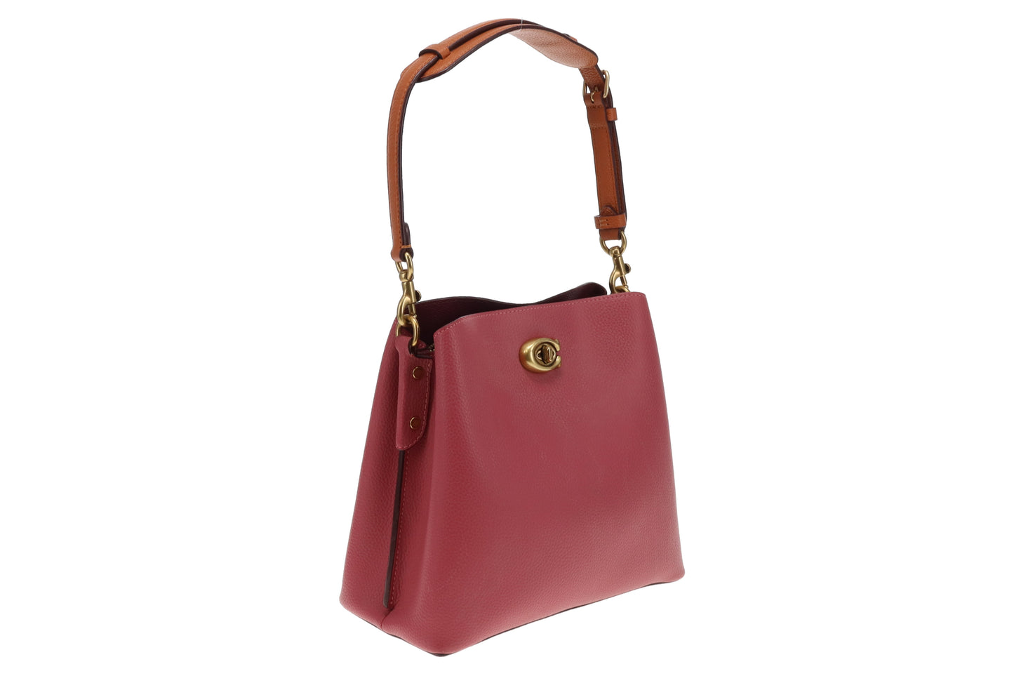 Coach Pink/Burgundy/Tan Willow Bucket Bag