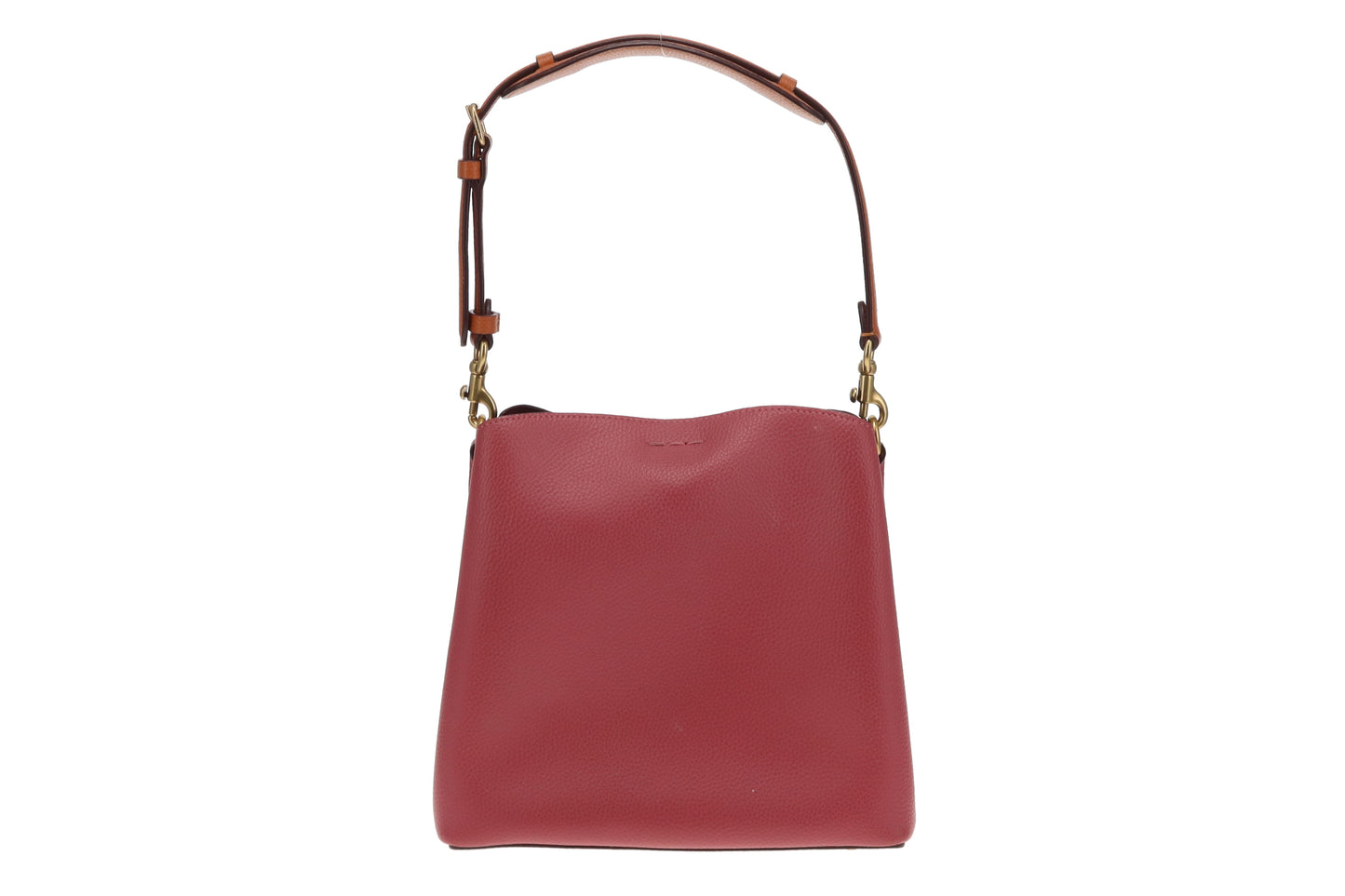 Coach Pink/Burgundy/Tan Willow Bucket Bag