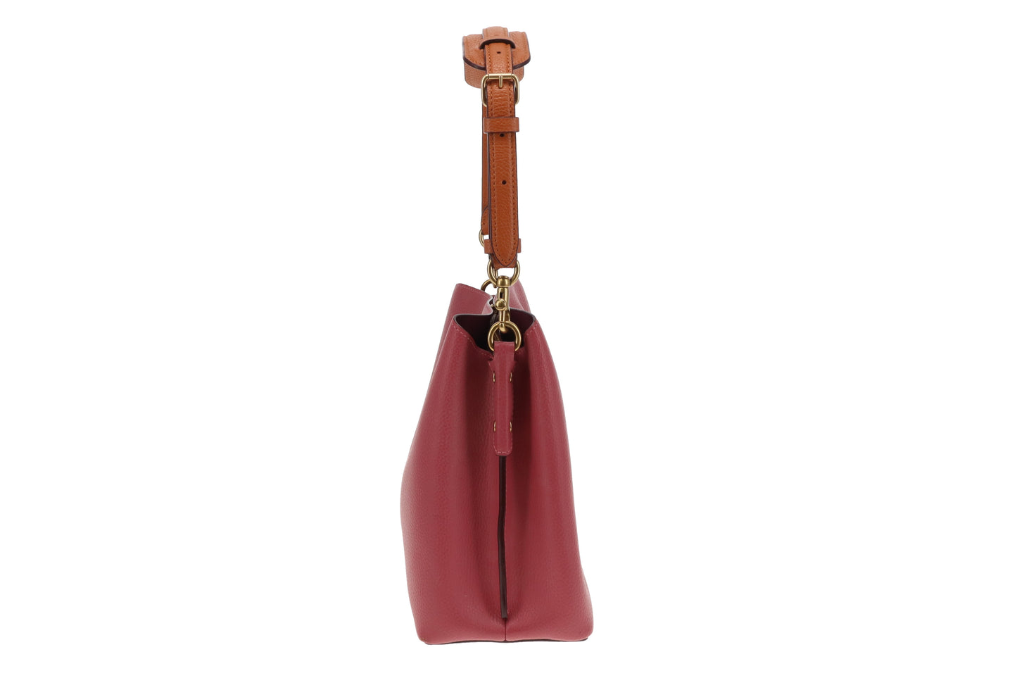 Coach Pink/Burgundy/Tan Willow Bucket Bag