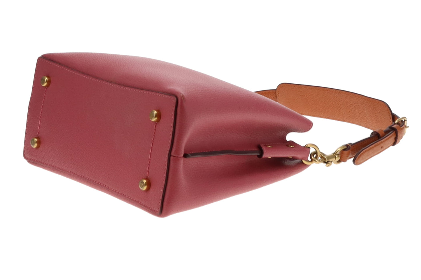 Coach Pink/Burgundy/Tan Willow Bucket Bag