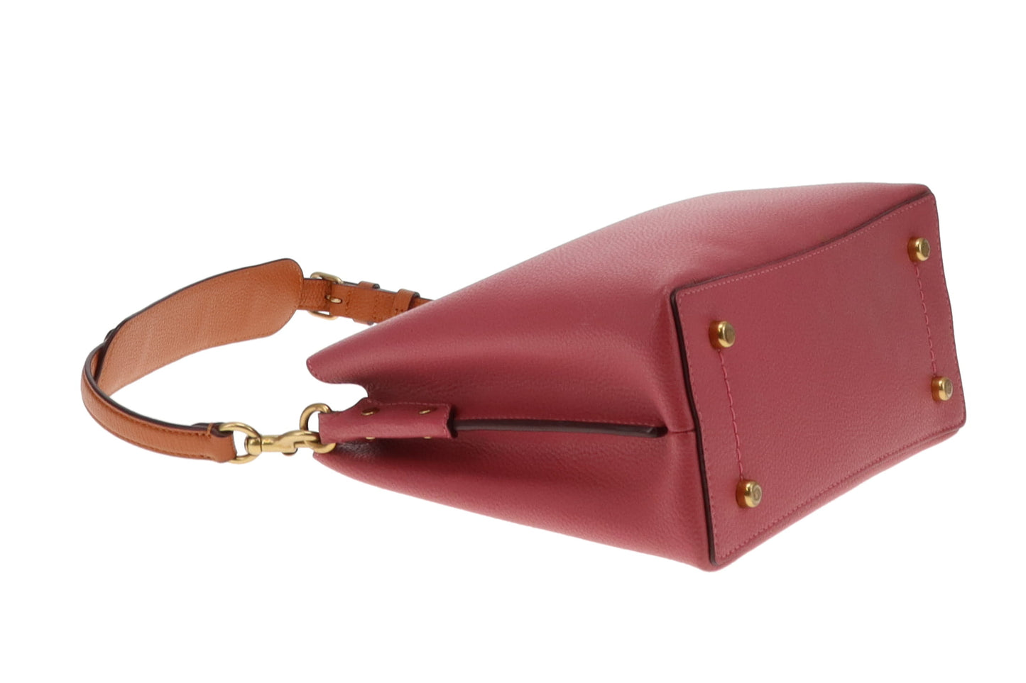 Coach Pink/Burgundy/Tan Willow Bucket Bag