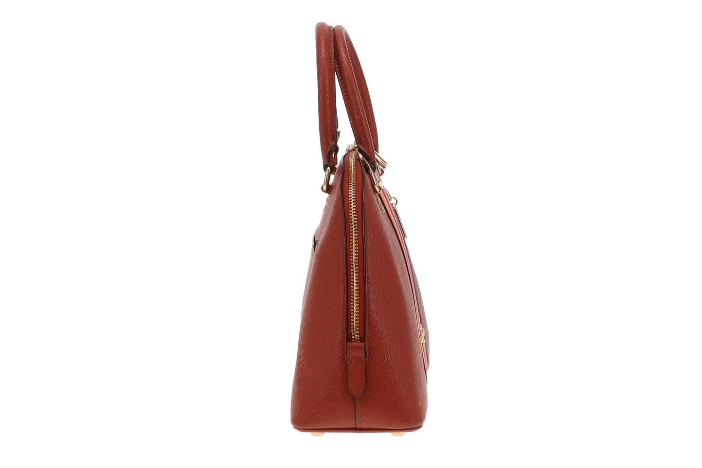 Coach Rust Crossgrain Katy Satchel With Varsity Stripe
