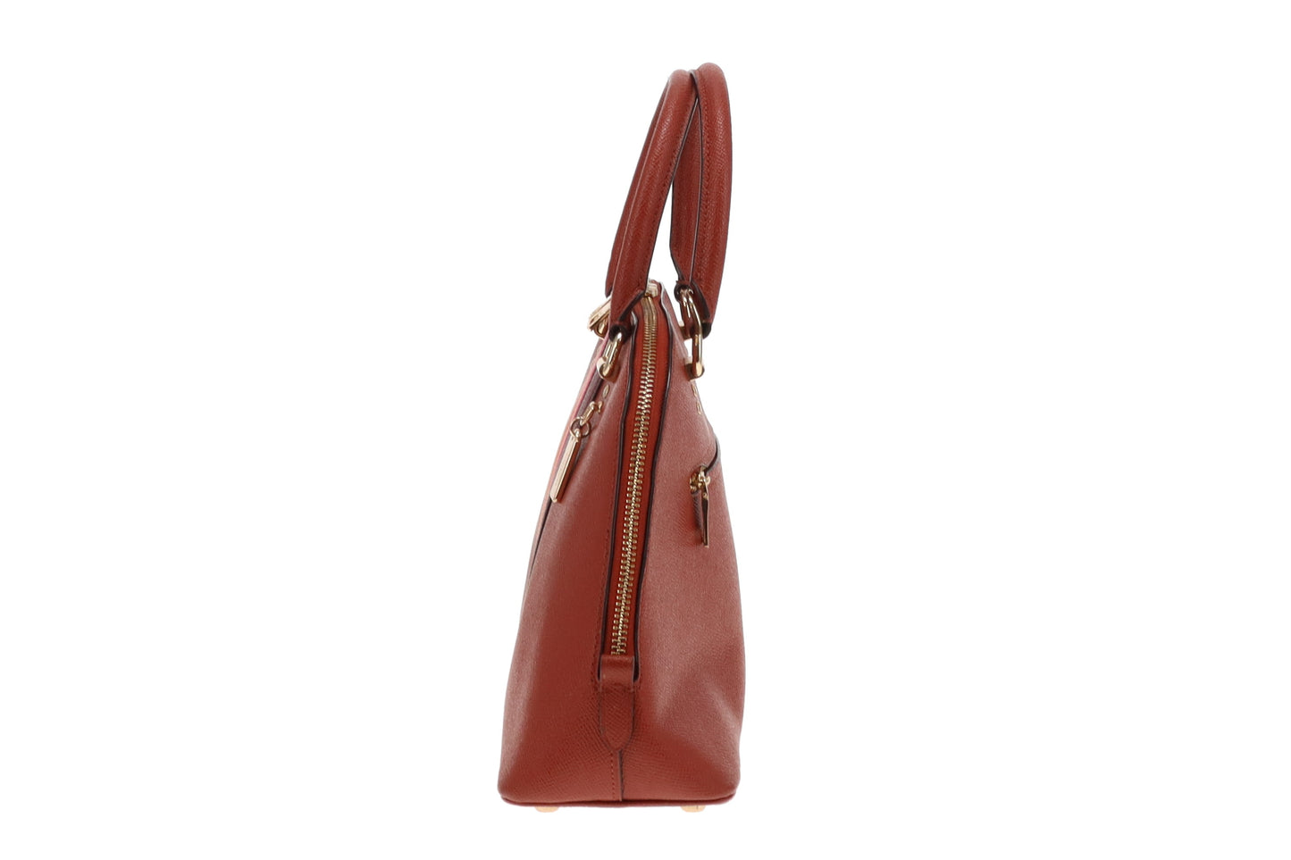 Coach Rust Crossgrain Katy Satchel With Varsity Stripe