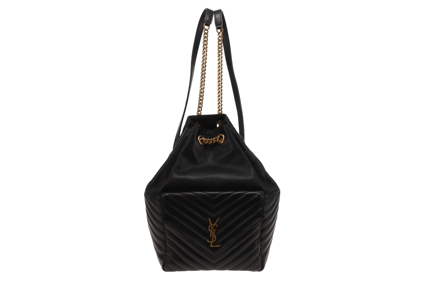 Saint Laurent Black Lambskin Joe Backpack 2021
