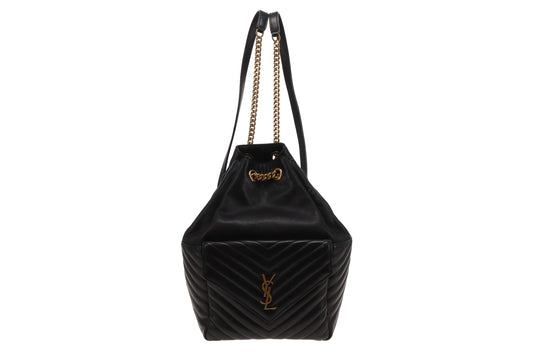 Saint Laurent Black Lambskin Joe Backpack 2021