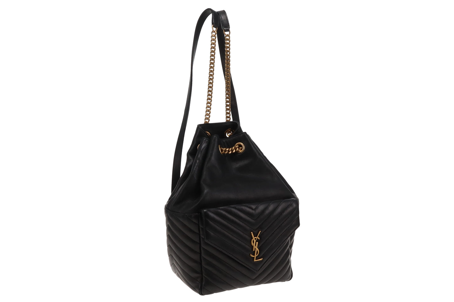Saint Laurent Black Lambskin Joe Backpack 2021