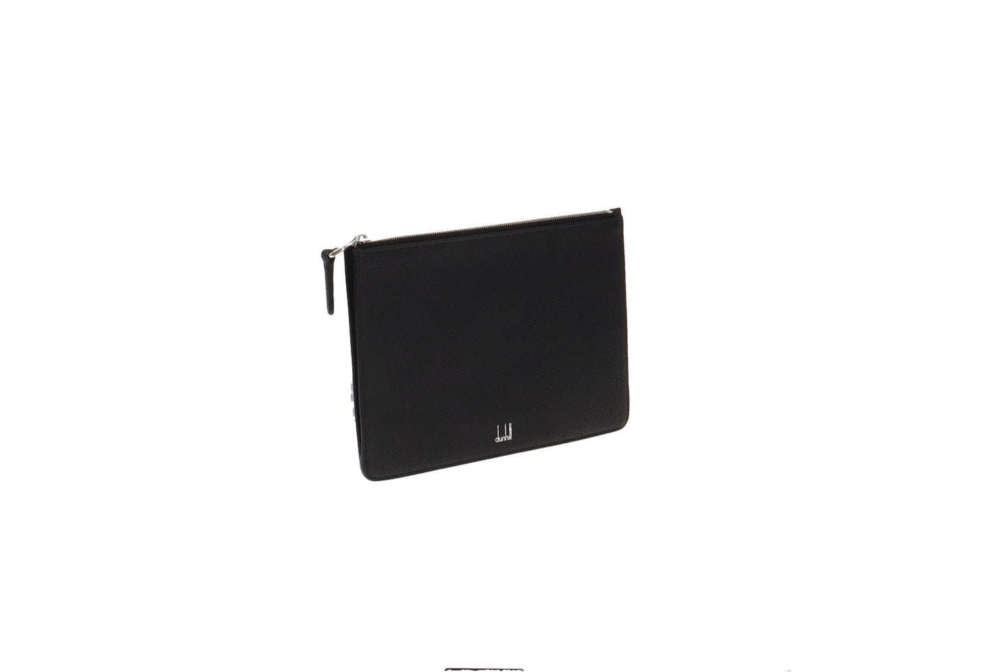 Dunhill Black Leather Zipped Pouch