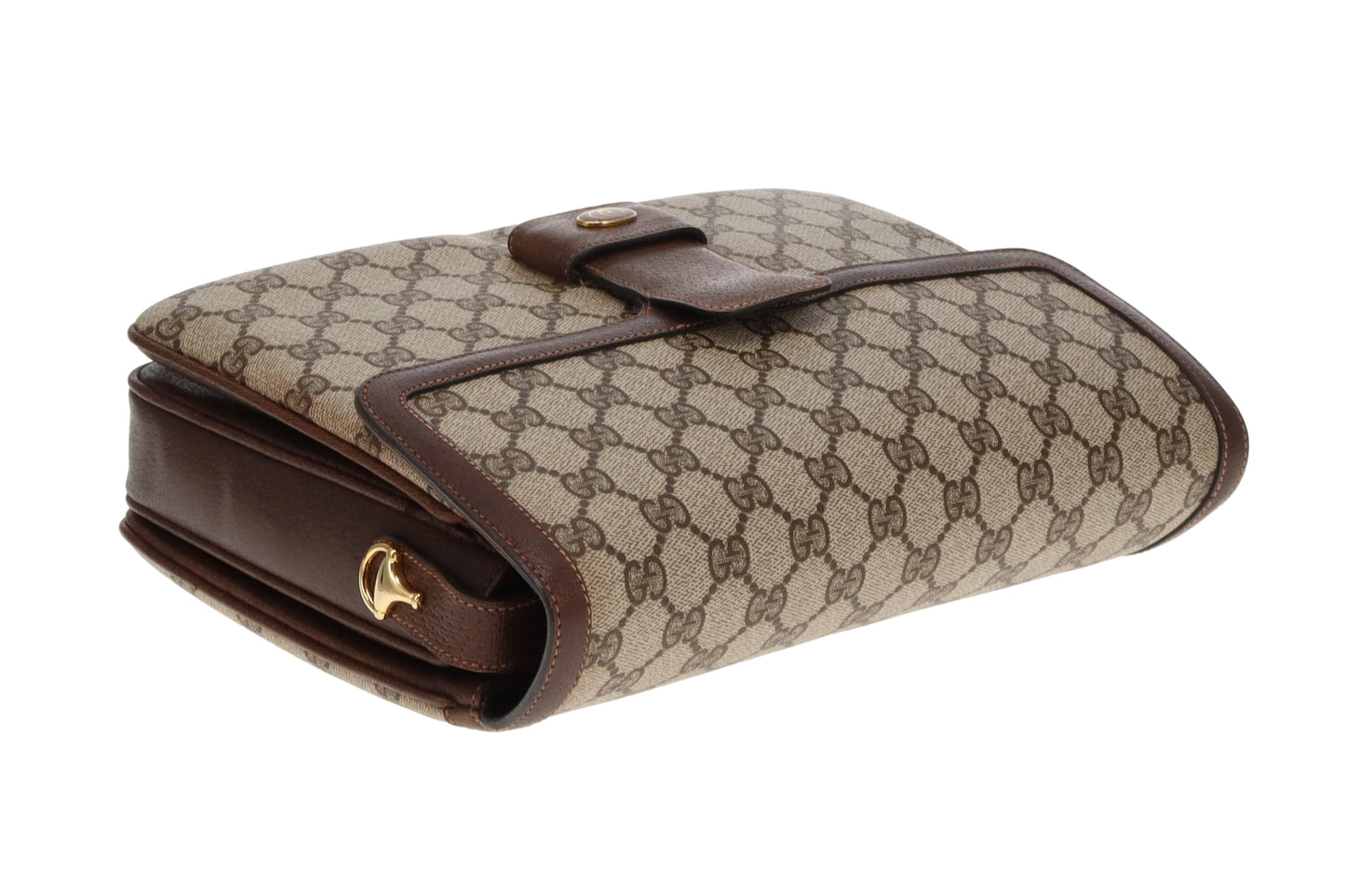 Gucci Vintage GG Supreme Large Flap Messenger Bag
