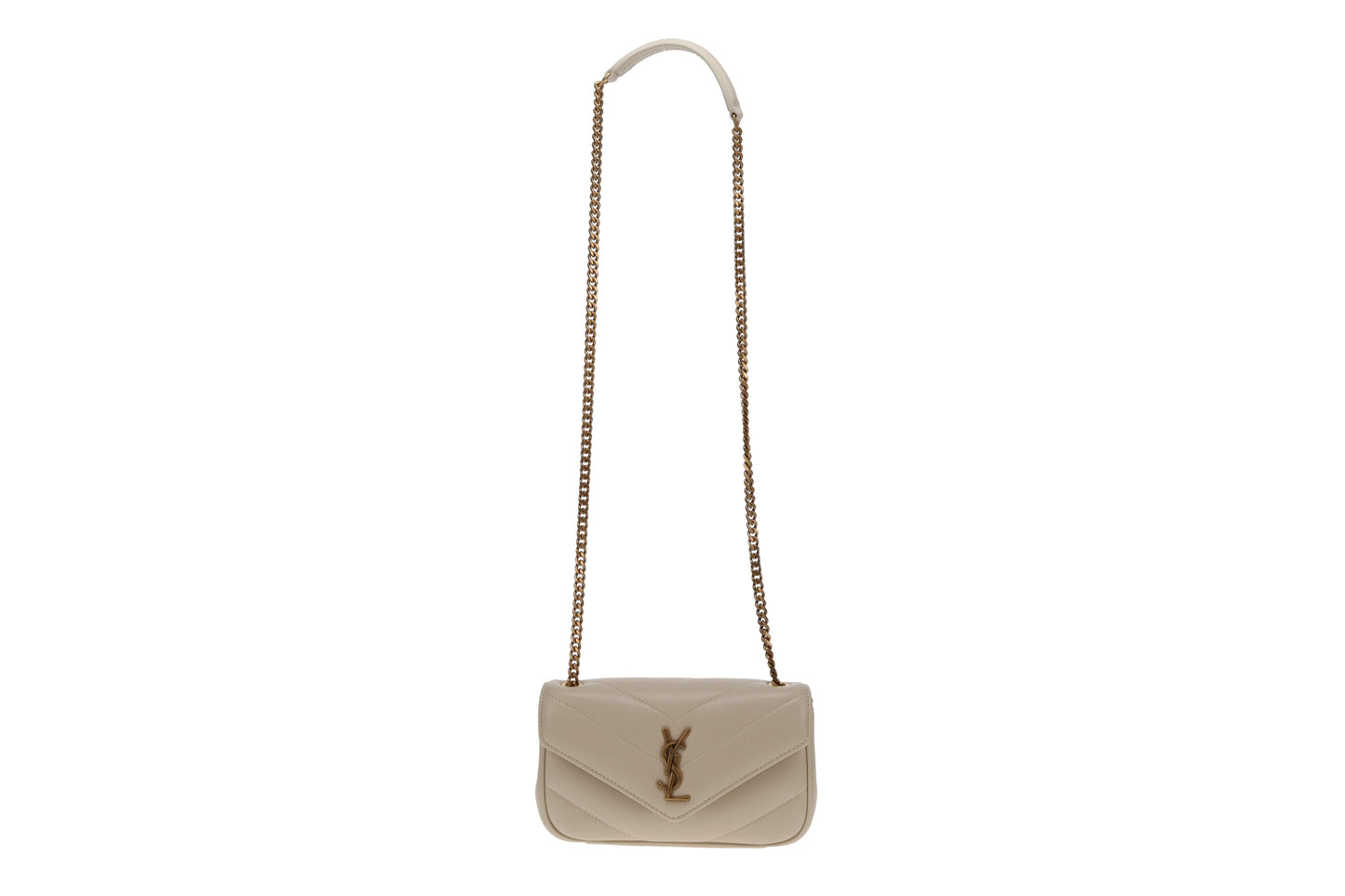 Saint Laurent Loulou Mini Blanc GHW 2025