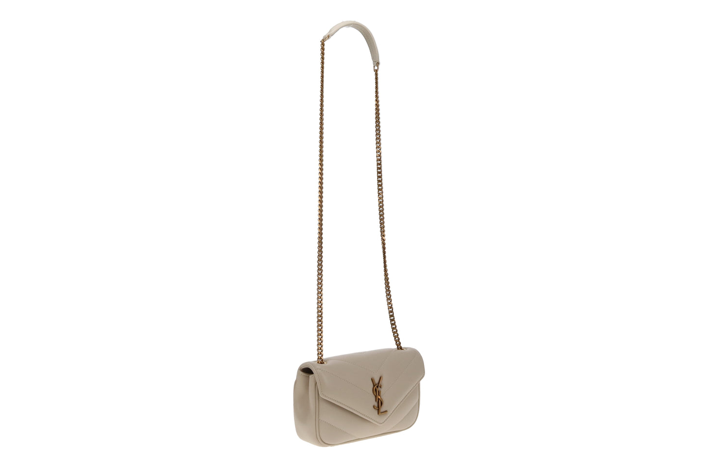 Saint Laurent Loulou Mini Blanc GHW 2025