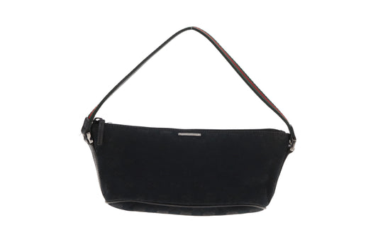 Gucci GG Pochette Black With Short Web Strap