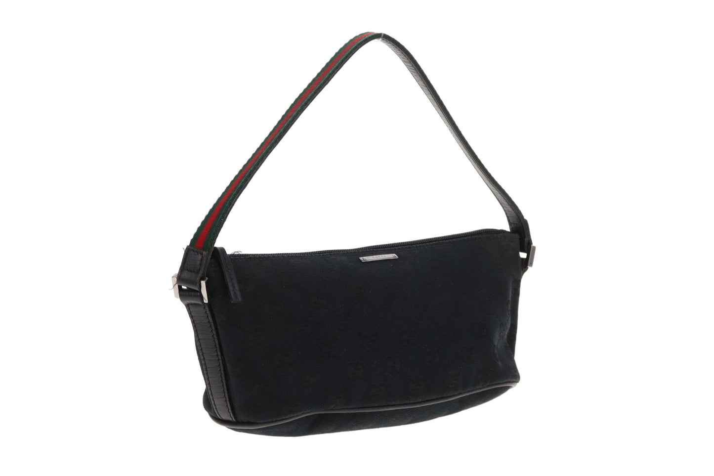 Gucci GG Pochette Black With Short Web Strap