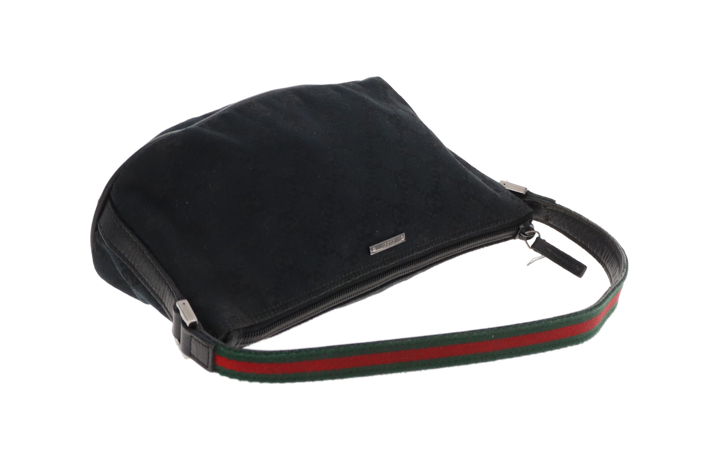 Gucci GG Pochette Black With Short Web Strap