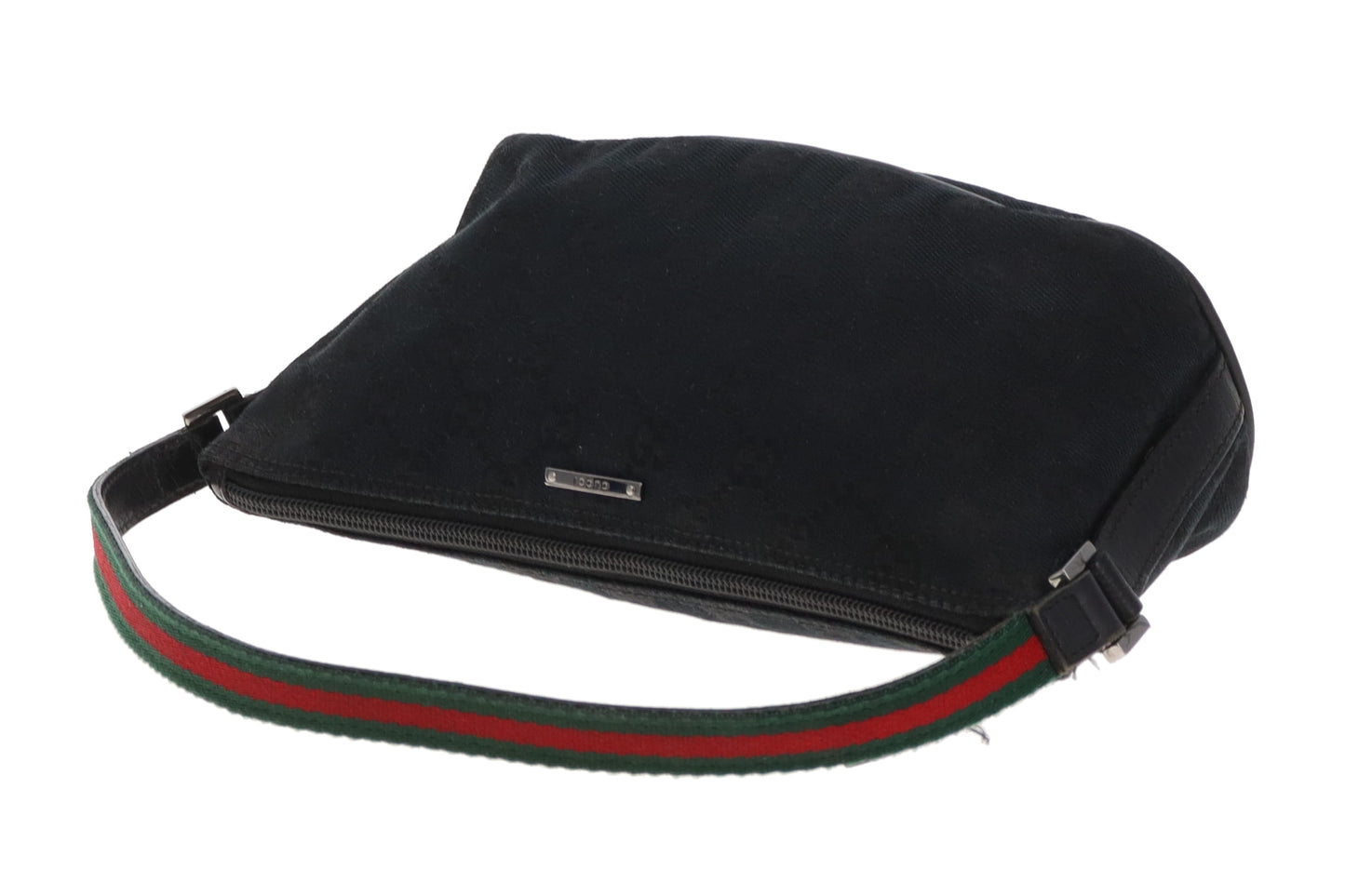 Gucci GG Pochette Black With Short Web Strap