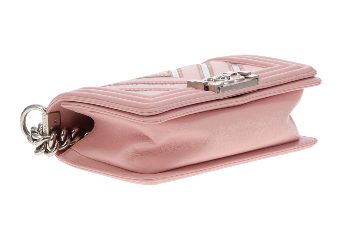 Chanel Boy Bag Pink Small Chevron Pink With Iridescent Mirror 2016/17
