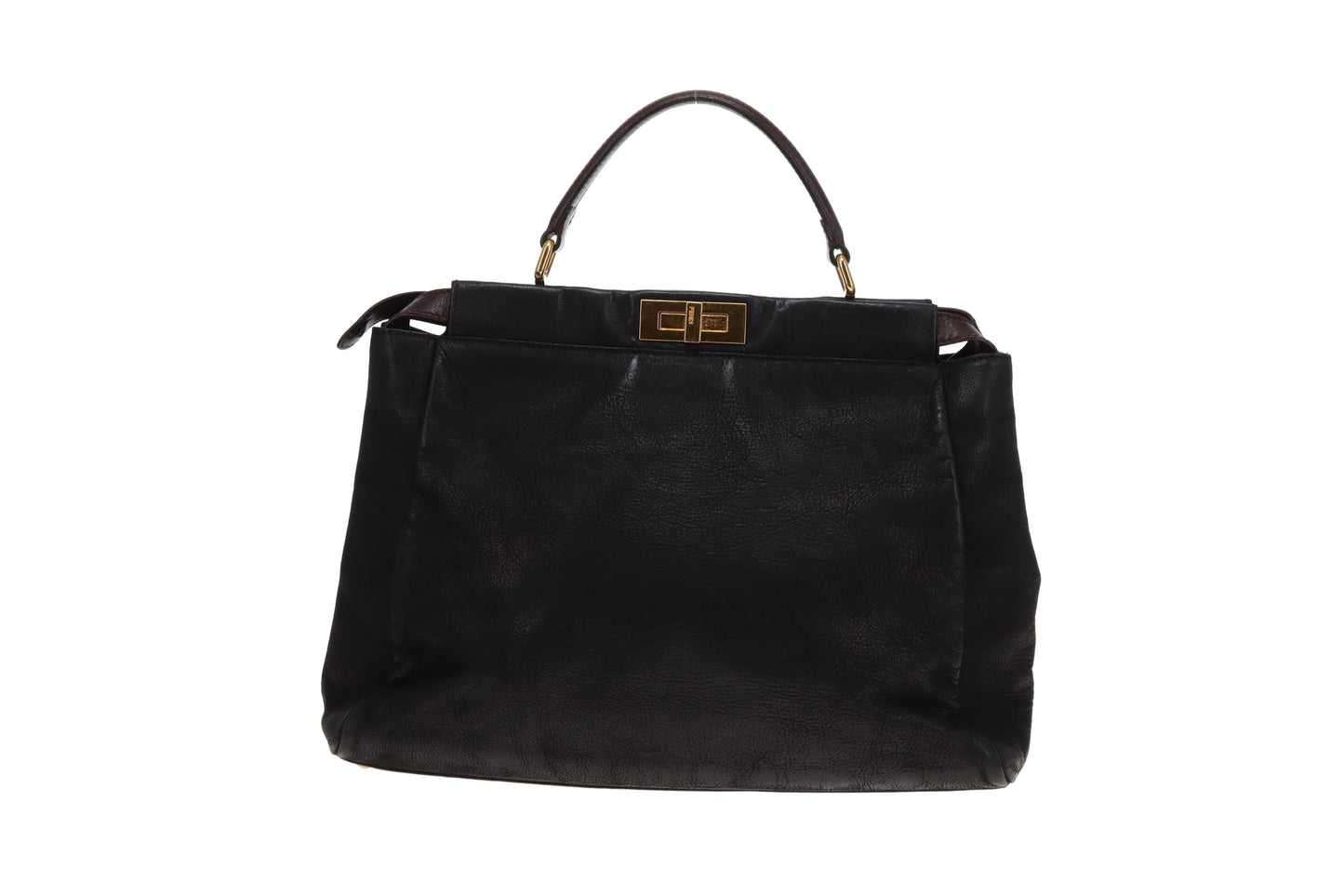 Fendi Peekaboo Large Black with Brown Accents