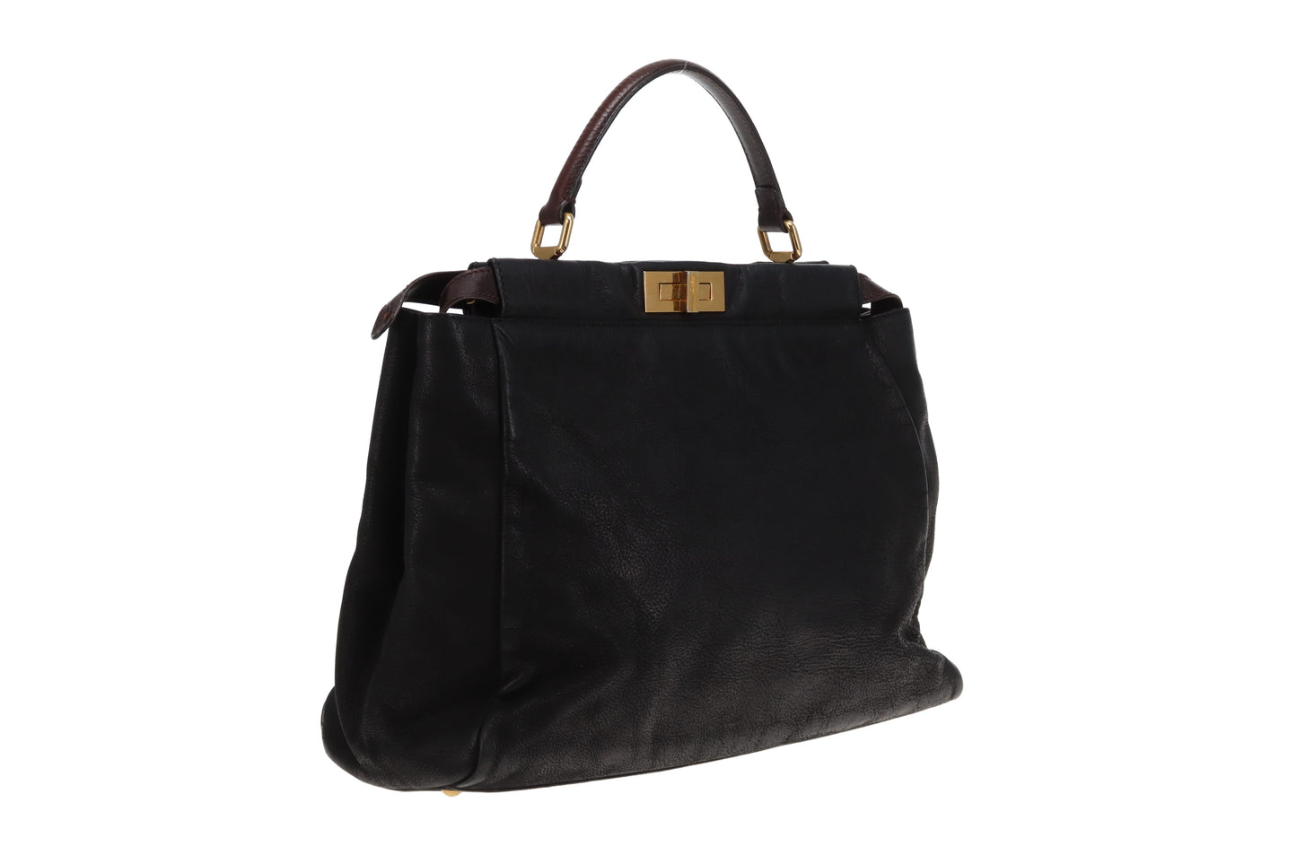 Fendi Peekaboo Large Black with Brown Accents