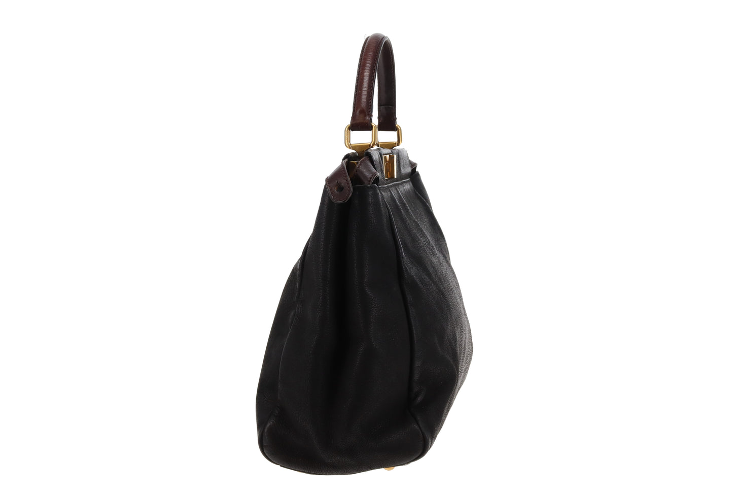 Fendi Peekaboo Large Black with Brown Accents