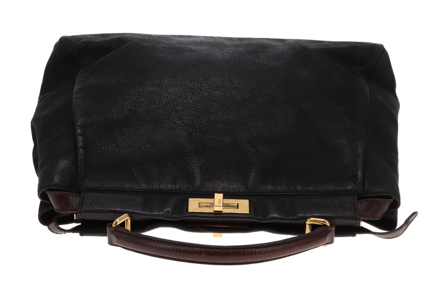 Fendi Peekaboo Large Black with Brown Accents