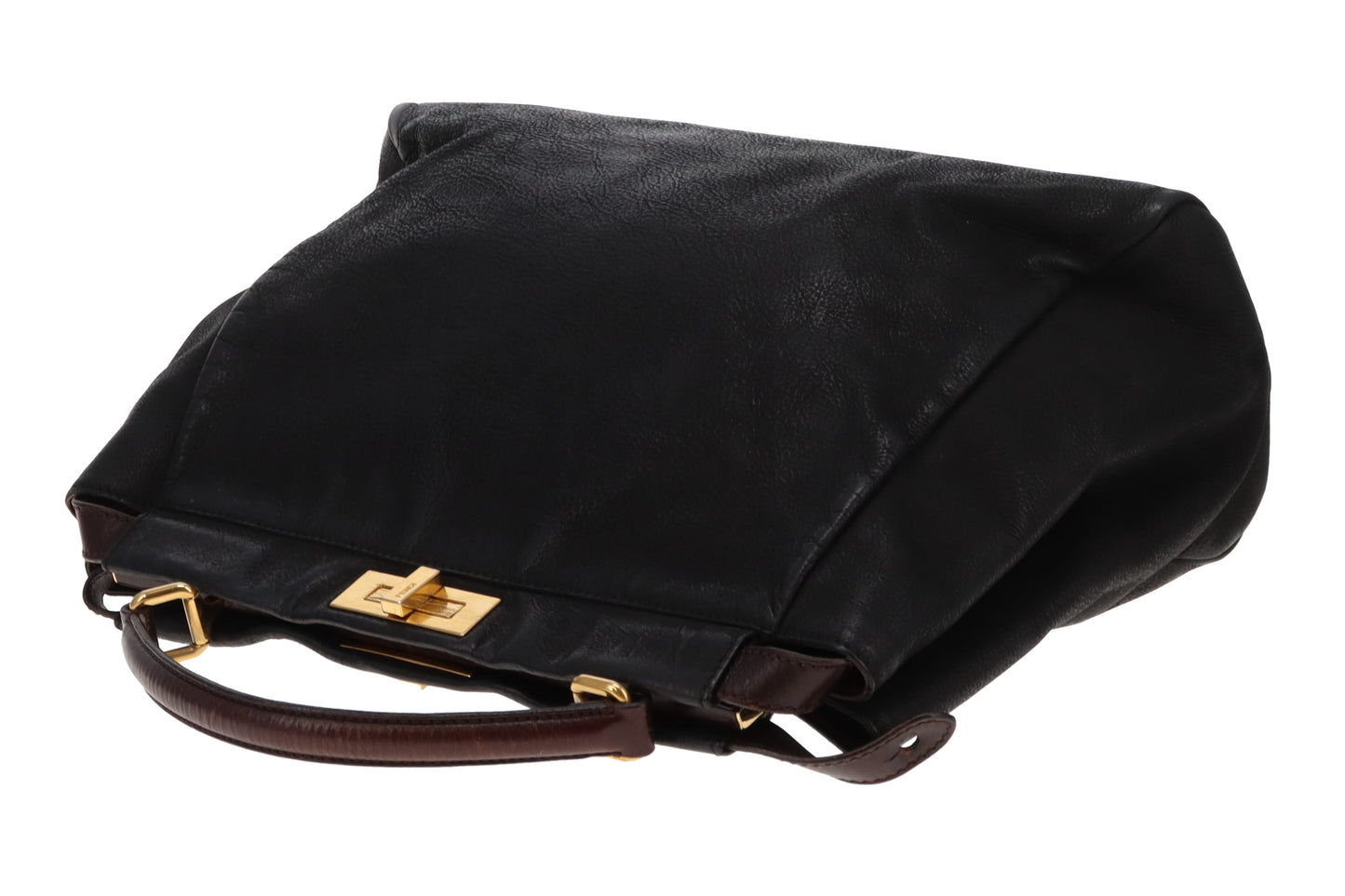 Fendi Peekaboo Large Black with Brown Accents