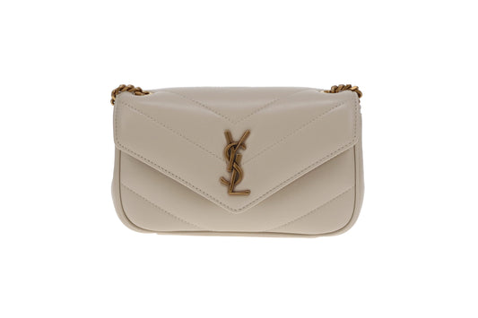 Saint Laurent Loulou Mini Blanc GHW 2025
