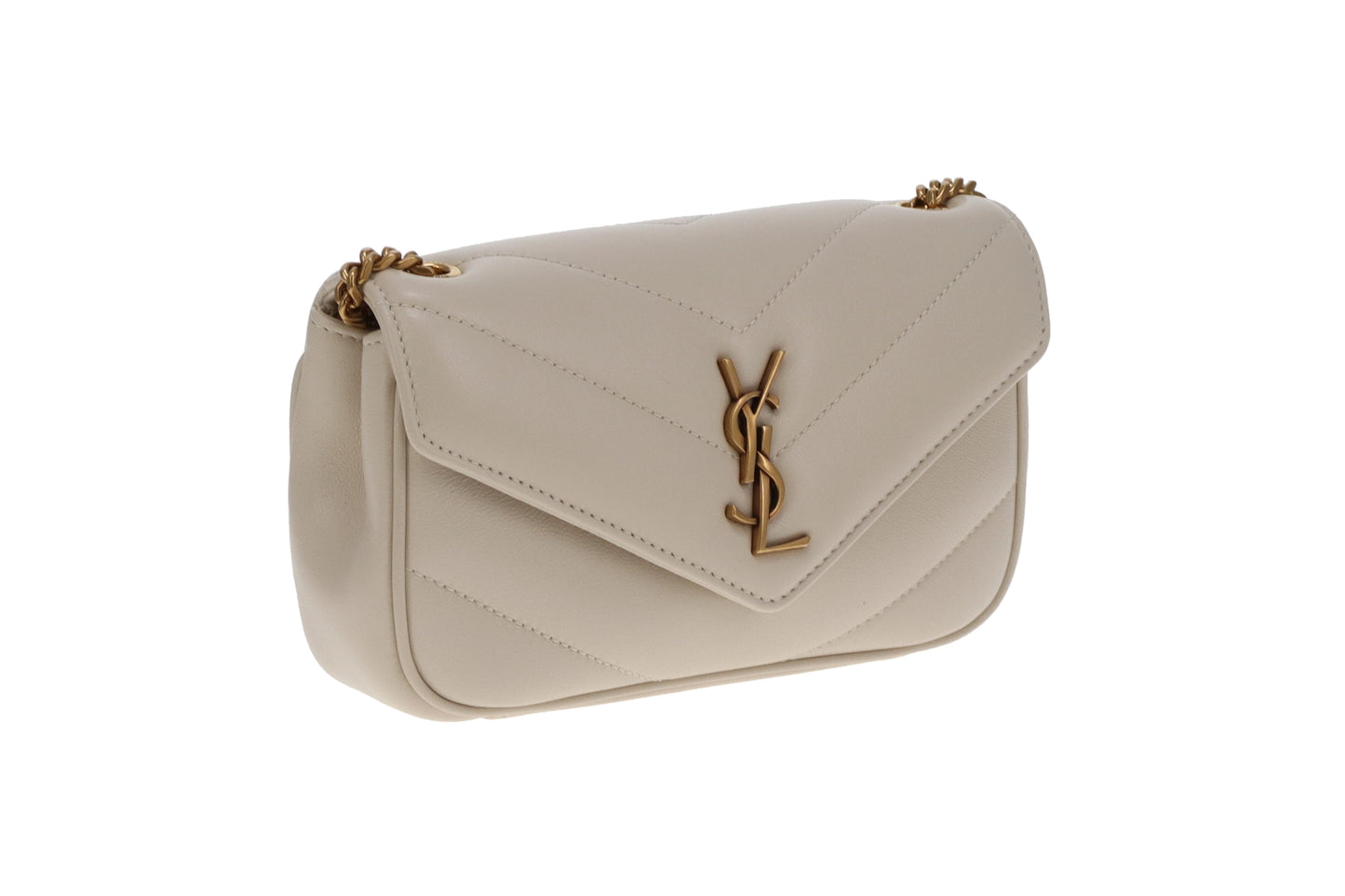 Saint Laurent Loulou Mini Blanc GHW 2025