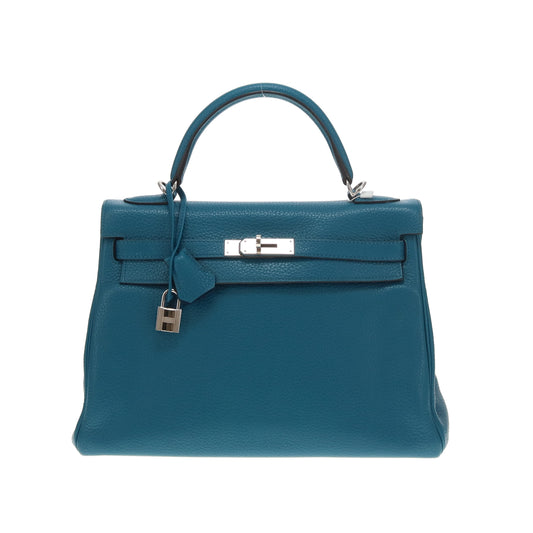 Hermes Kelly 32 Retourne Turquoise Togo PHW 2013
