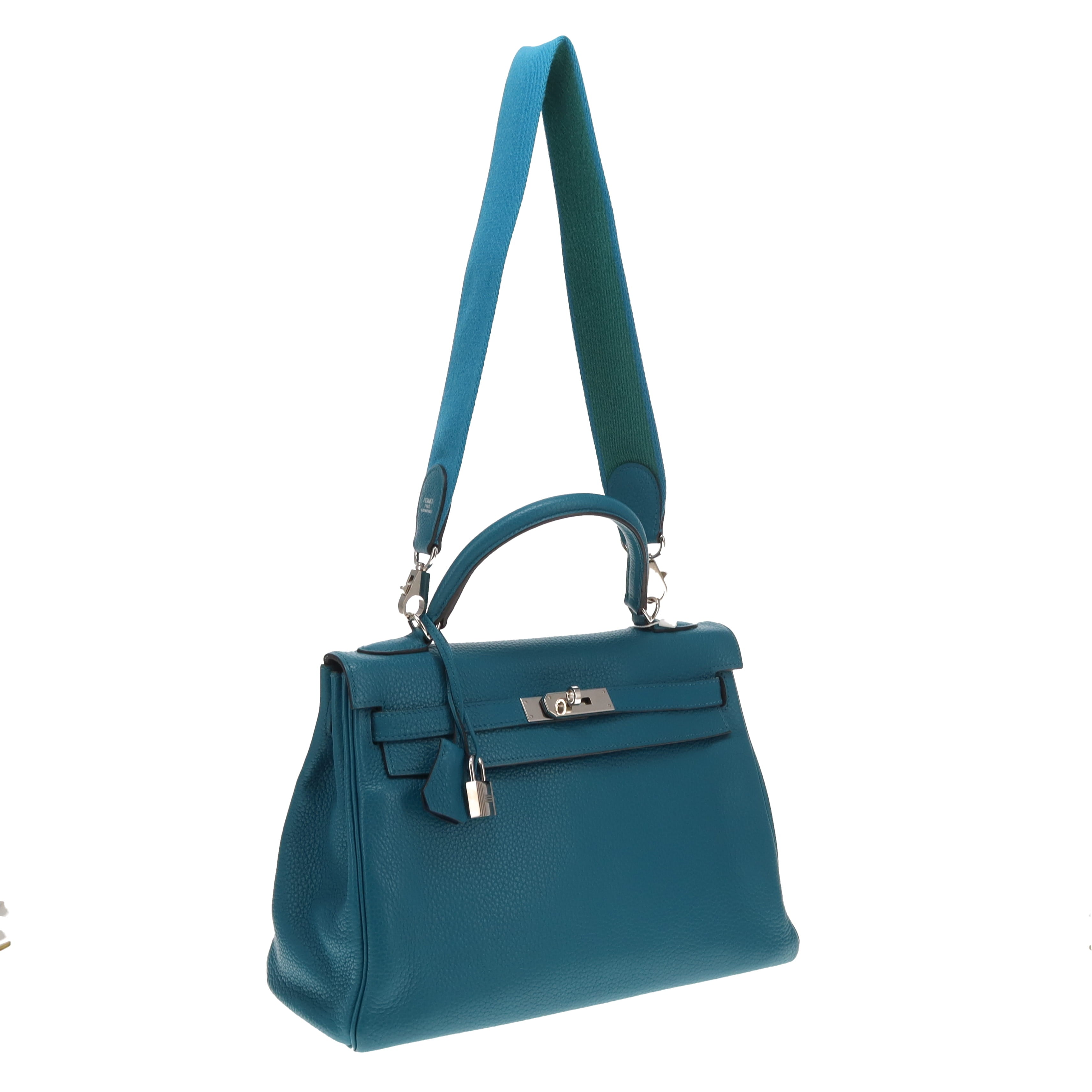 Hermès Kelly 32 Retournée Turquoise Togo PHW 2013 | Designer