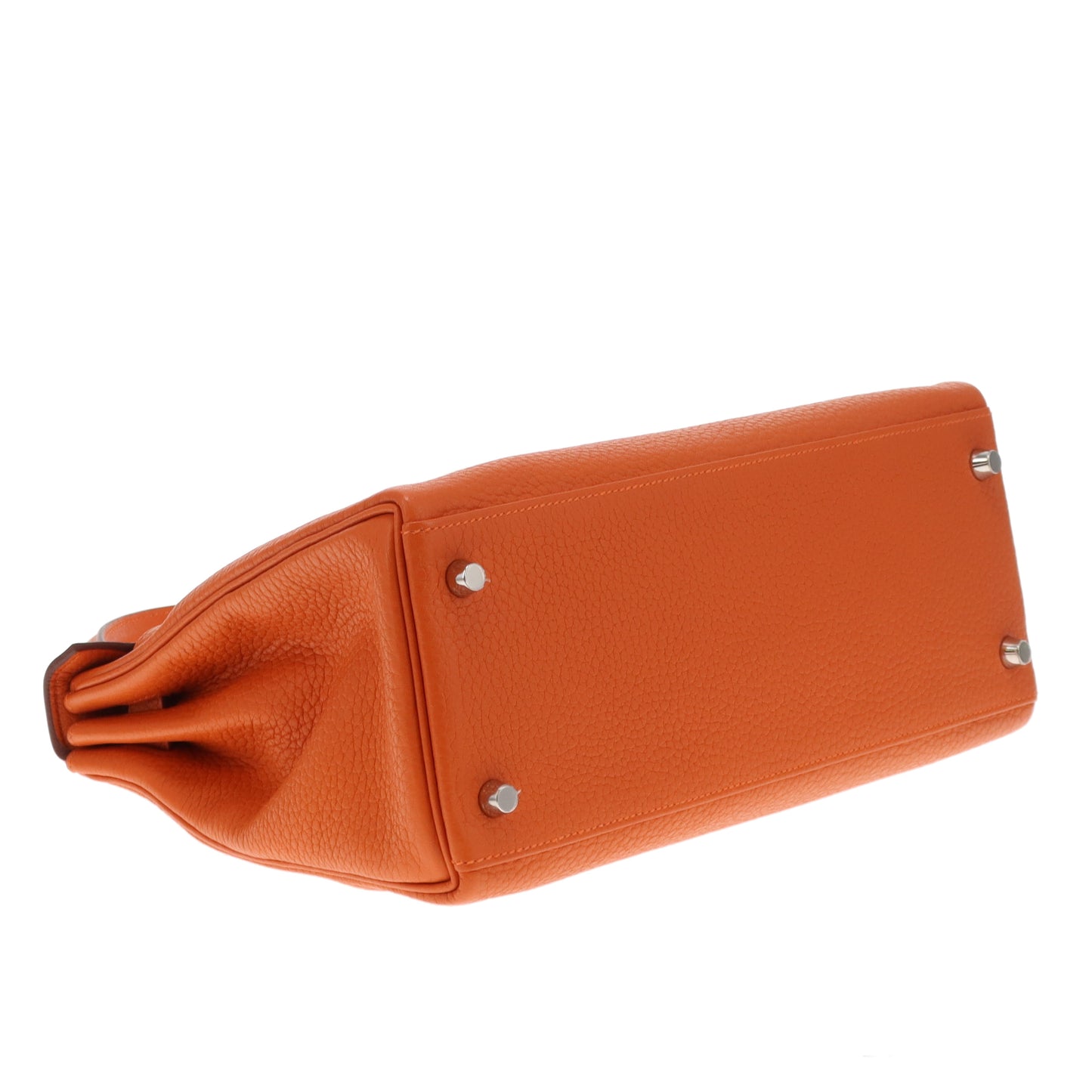 Hermes Kelly Retourne 28 Clemence Orange PHW 2016