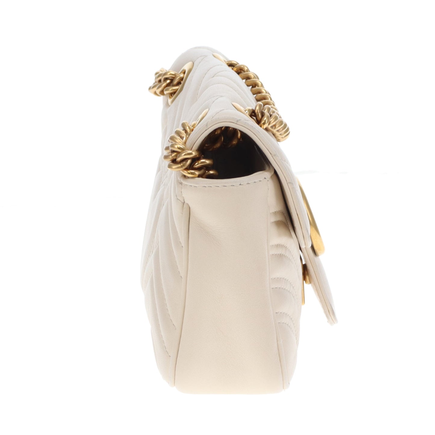 Gucci Marmont Flap Mini Off-White GHW