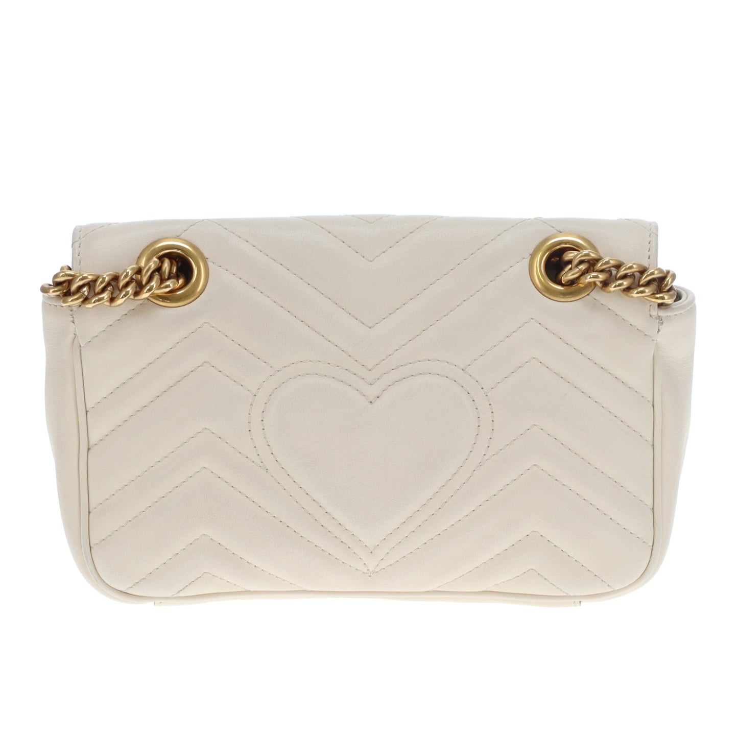 Gucci Marmont Flap Mini Off-White GHW
