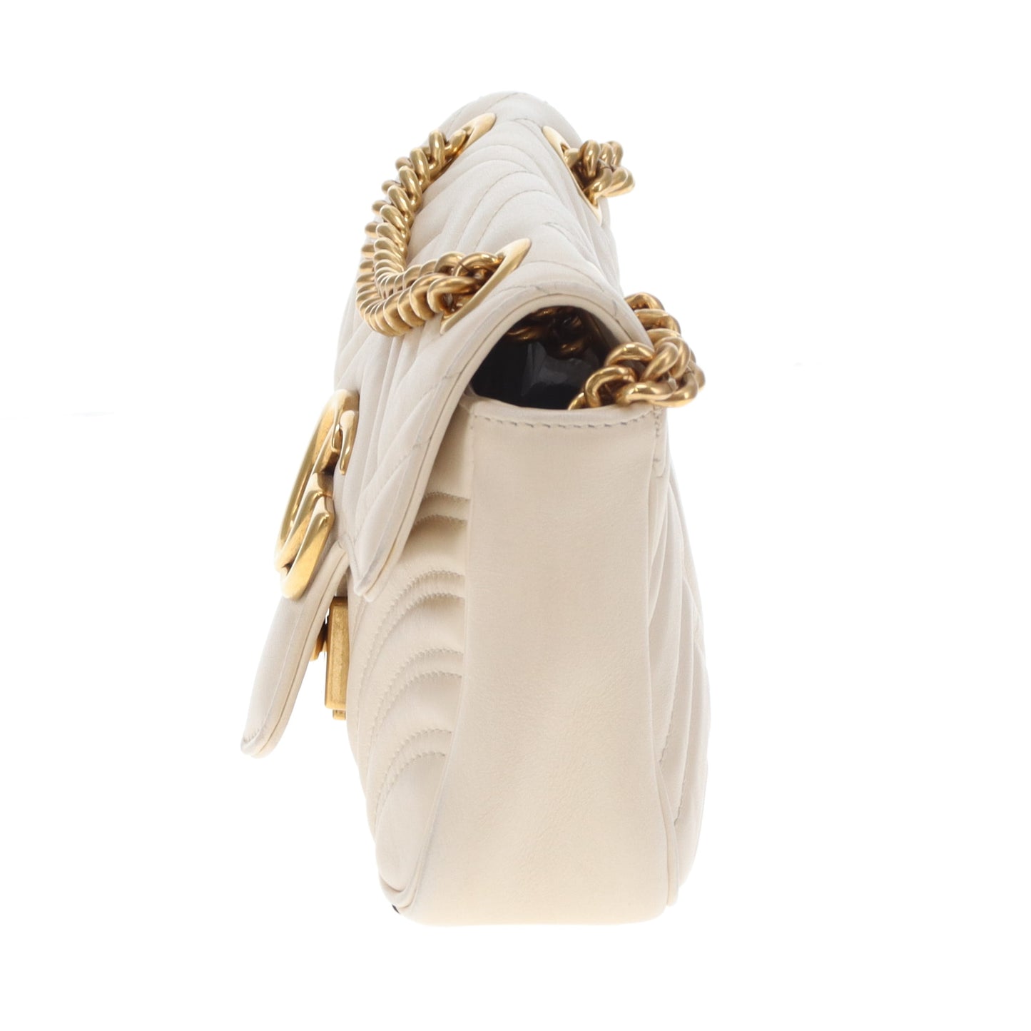 Gucci Marmont Flap Mini Off-White GHW
