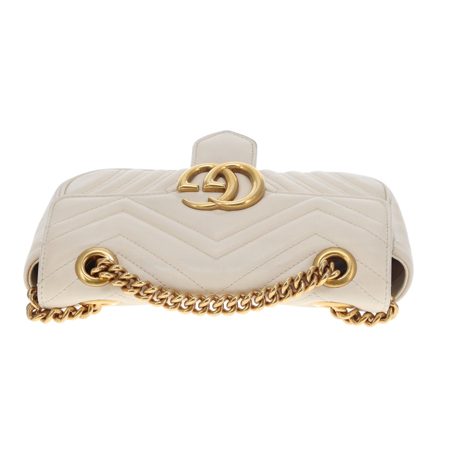Gucci Marmont Flap Mini Off-White GHW