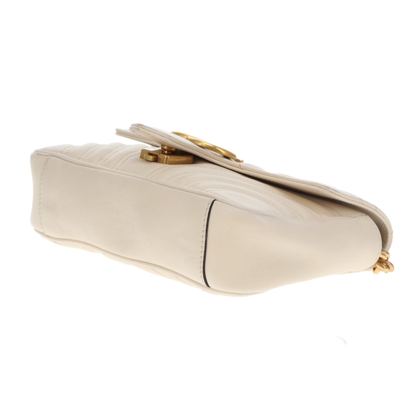 Gucci Marmont Flap Mini Off-White GHW
