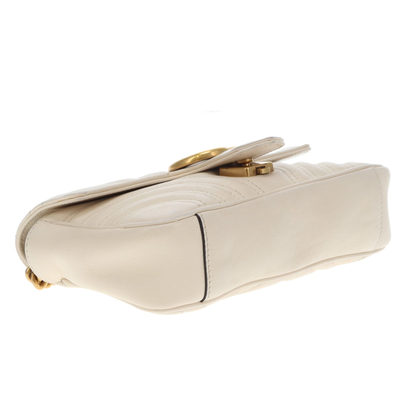 Gucci Marmont Flap Mini Off-White GHW