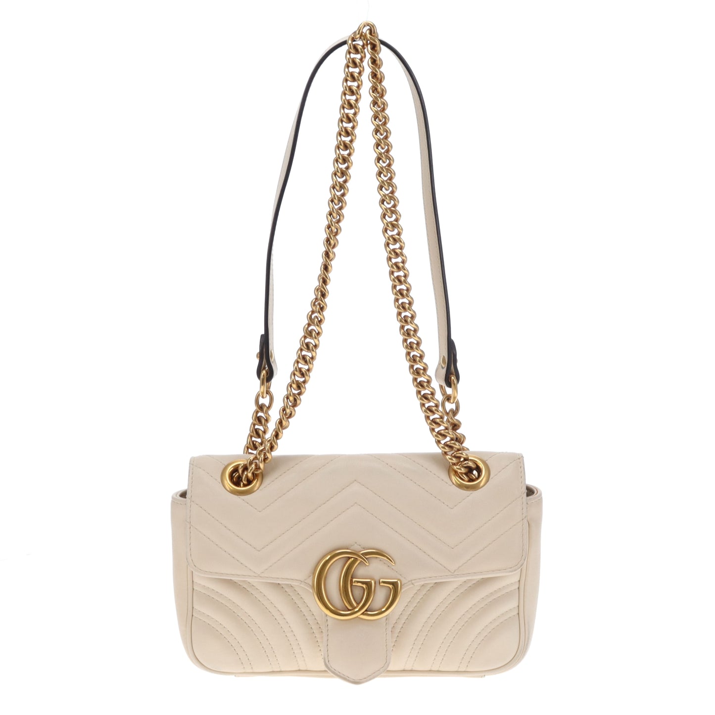 Gucci Marmont Flap Mini Off-White GHW