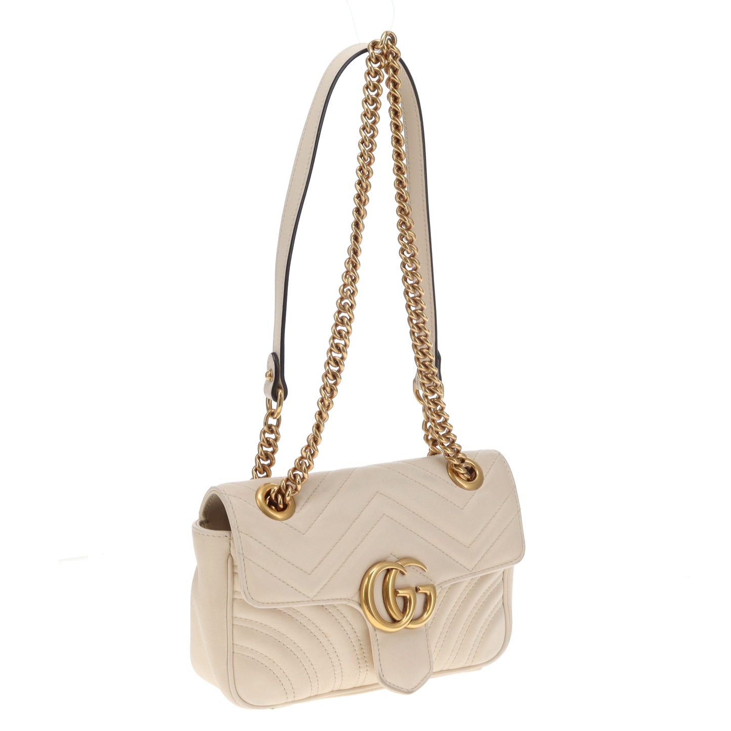 Gucci Marmont Flap Mini Off-White GHW