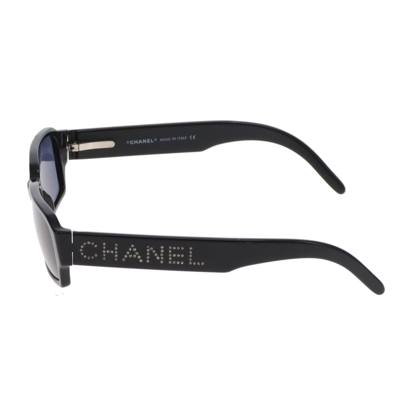 Chanel Sunglasses 5060-B Black with Crystal Logo Arms
