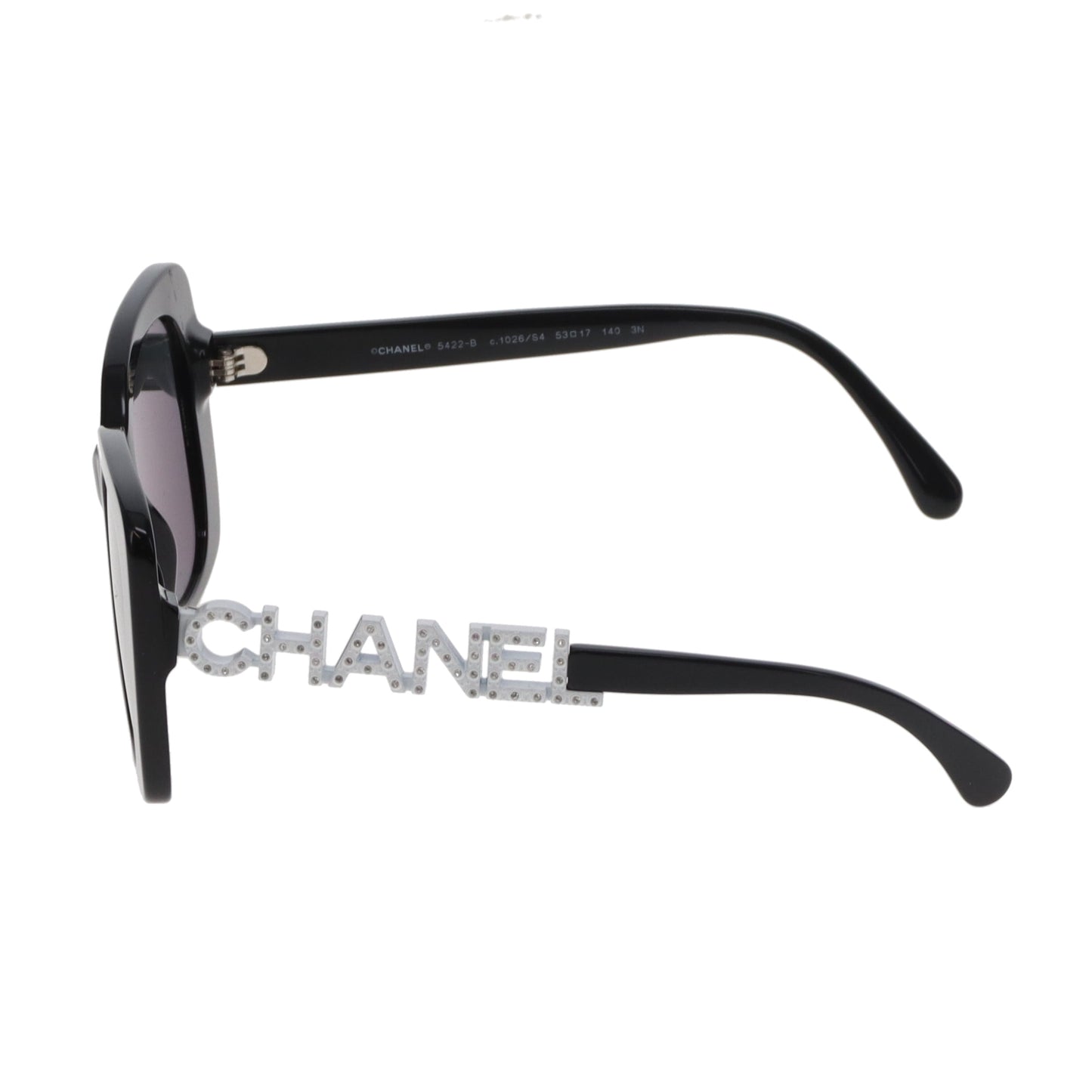 Chanel Sunglasses 5422-B Logo Arm Black/White