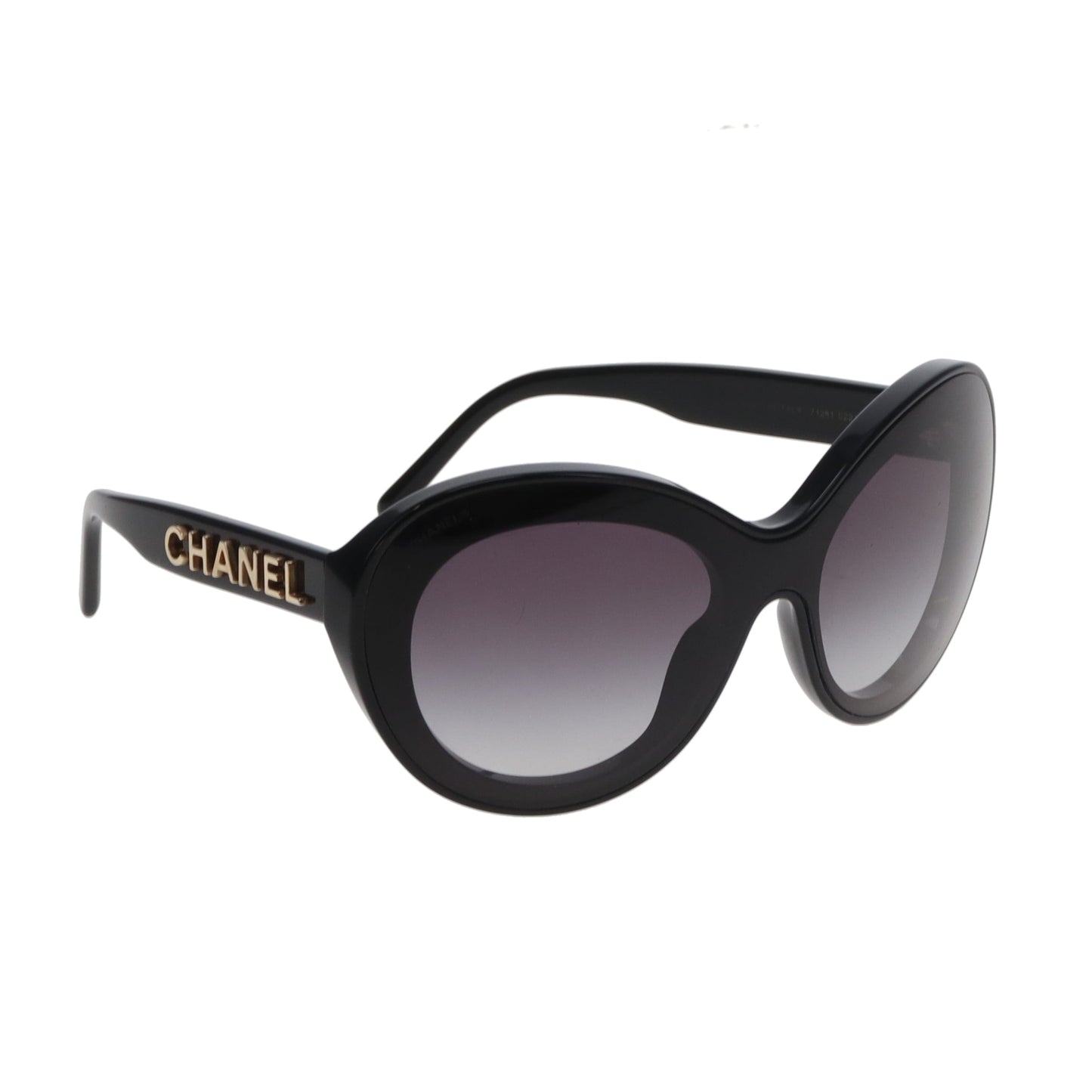 Lunettes de soleil Chanel Logo Shield Noir GHW 71281