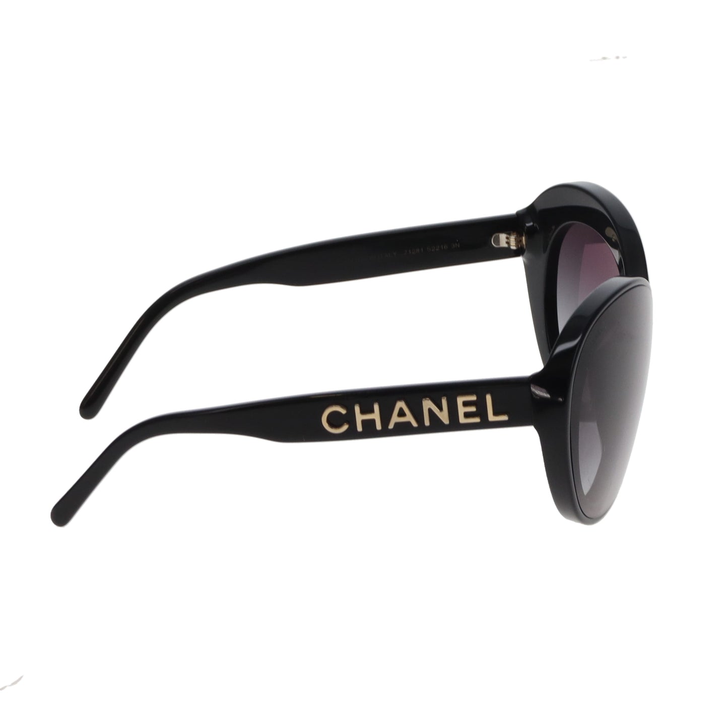 Lunettes de soleil Chanel Logo Shield Noir GHW 71281